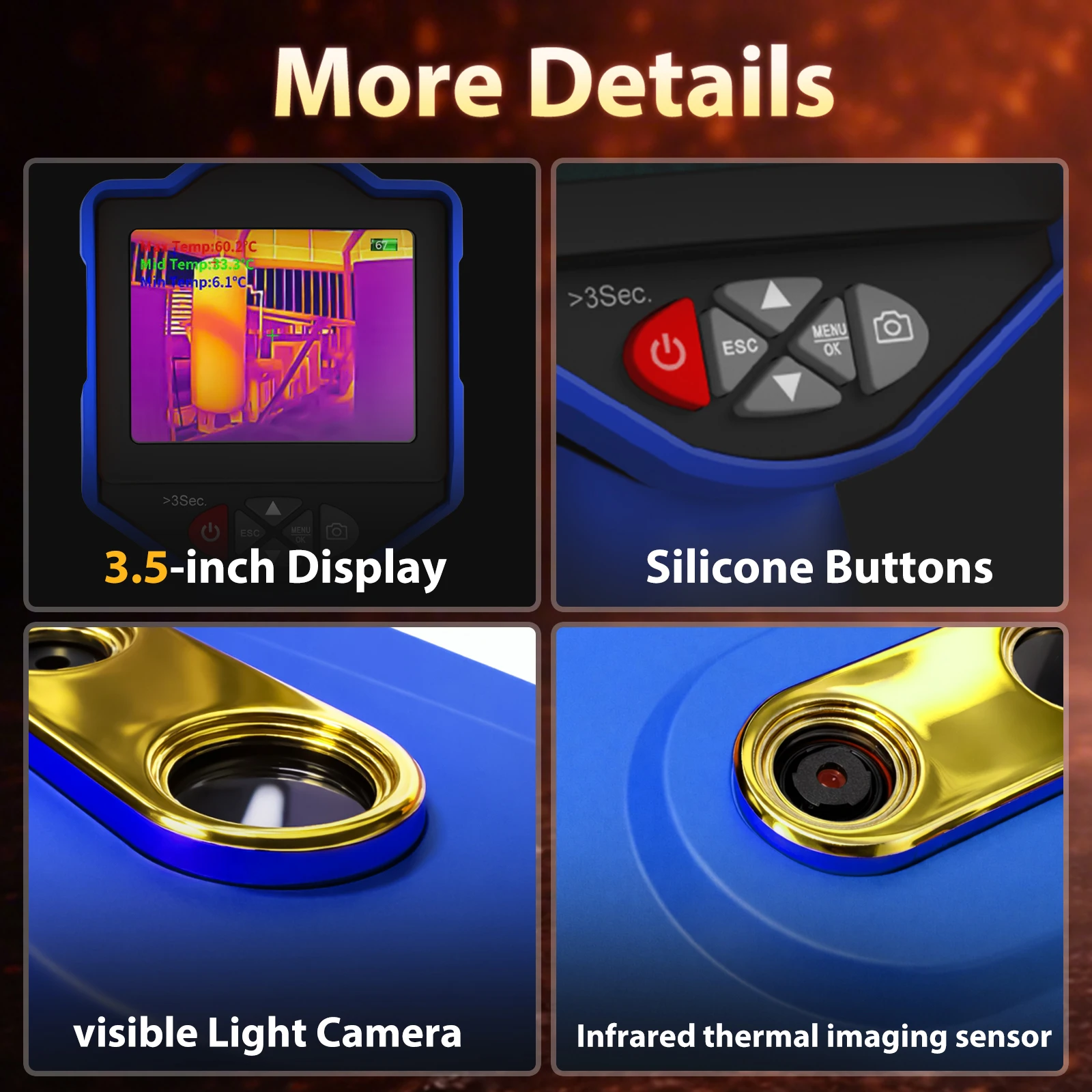 Profesjonalny ręczny termowizo – Thermal Imaging Camera 256X192 recenzja i cena