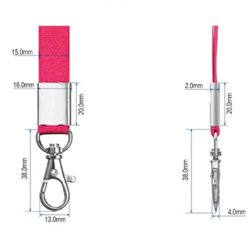 Imagem -02 - Corda de Cordão de Cartão de Trabalho com Gancho de Nome do Empregado Identificação Tag Cartão de Ônibus Capa de Crachá de Identidade Correia de Pescoço Aço Inoxidável 1pc