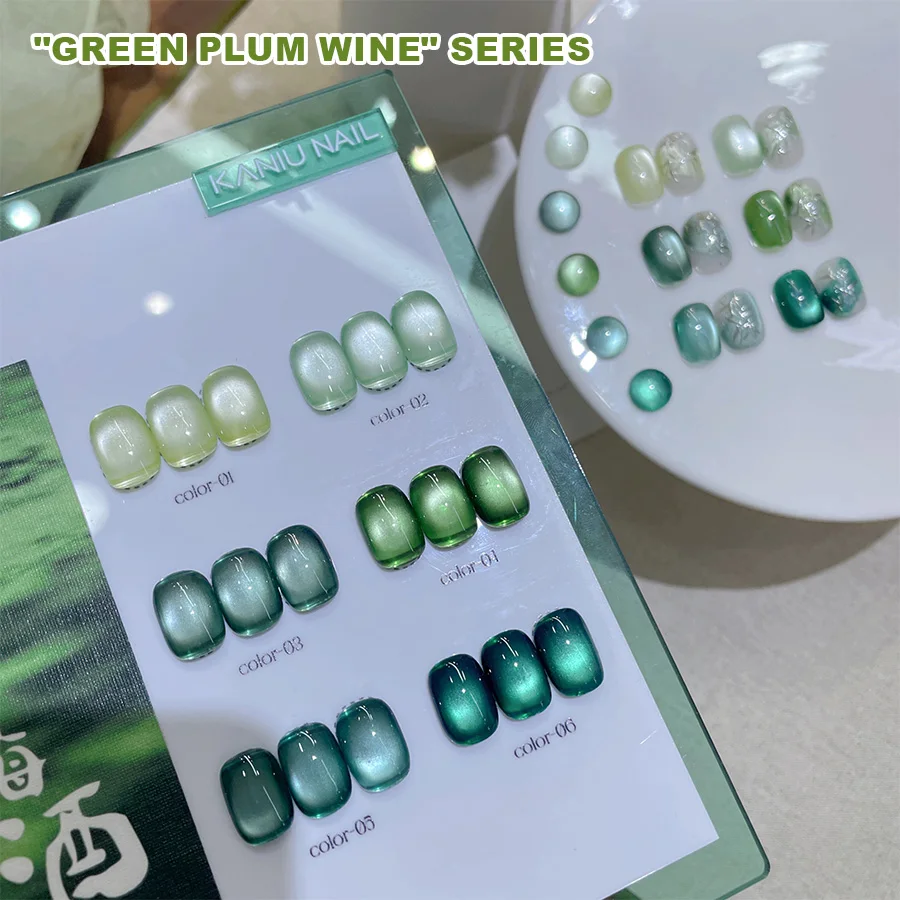 Kaniu 12ml 마그네틱 고양이의 눈 젤 매니큐어 세트 핑크 UV LED 젤 광택 크리스탈 고양이 눈 젤 래커 여름 네일 아트