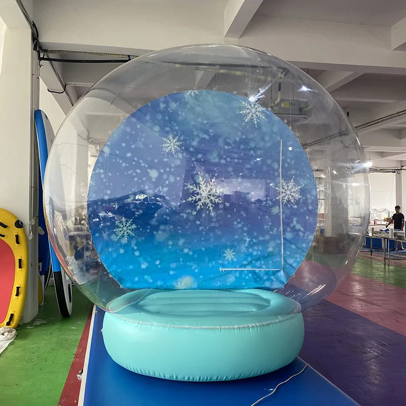 Transparent Snowflake Ball Air Model Holiday Interactive Trampoline Type Inflatable Entertainment Bubble House Tent