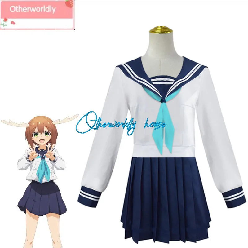 Shikanoko Noko Cosplay Costume  Anime Costume Wig Koshi Torako JK School Uniform Girls Sailor Suit Top Skirt Summer Daily Outfit