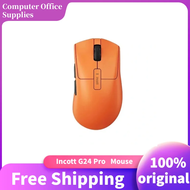 

Двухрежимная беспроводная мышь Incott G24 G24 Pro, датчик PAW3950, 26 к точек на дюйм, легкая игровая мышь с возможностью горячей замены