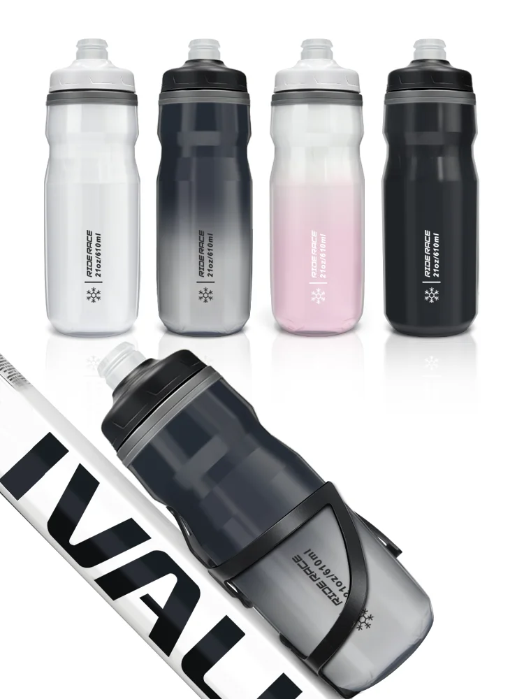 AliExpress riderace RIDERACE Bicycle Water Bottle Insulated Thermal 610ml Outdoor Sport Cycling Dual Layer Portable MTB Road Bike Cold Water Kettle