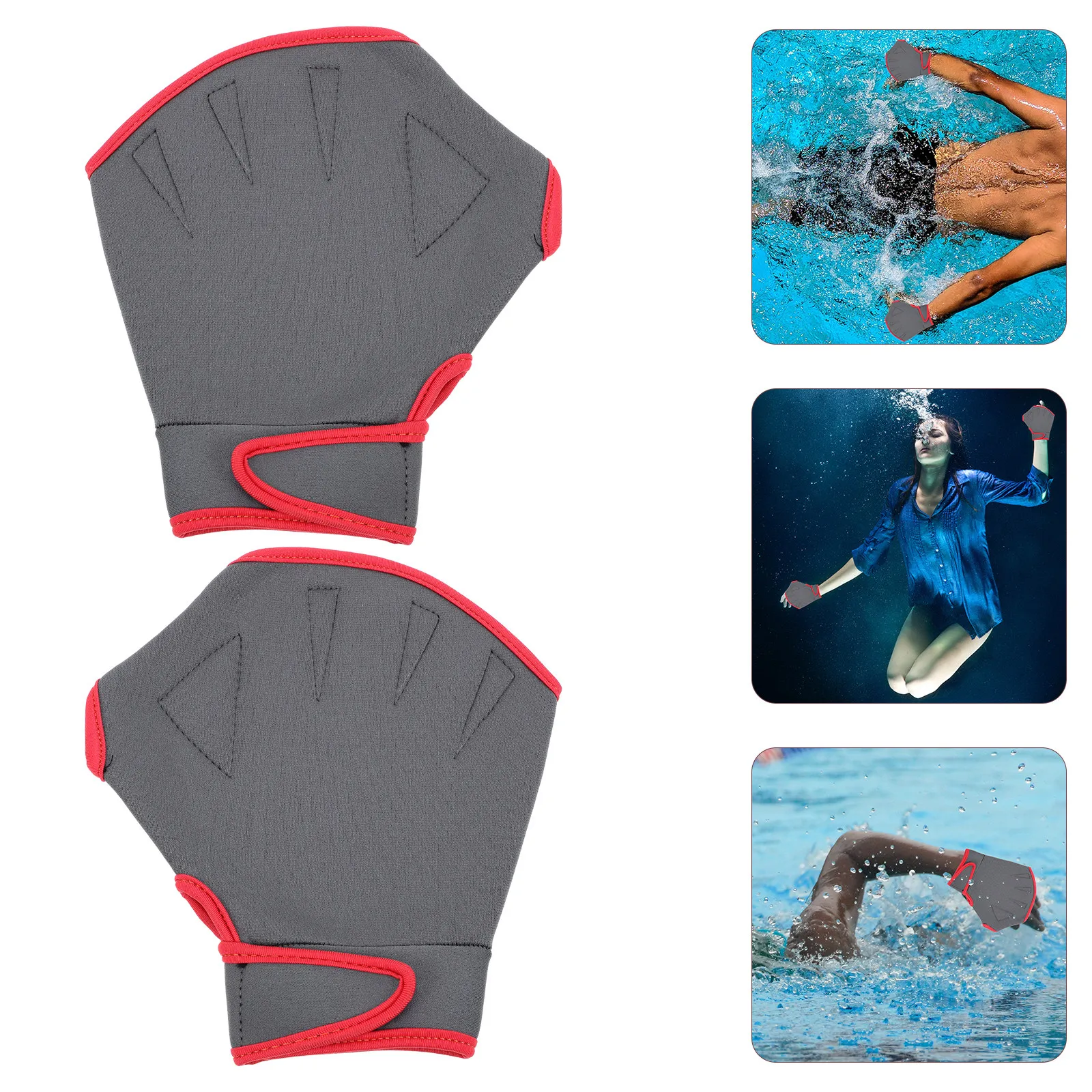 

Пара нейлоновых перчаток-лопаток для плавания, регулируемые, для тренировок, дайвинга, серфинга, защита рук, снаряжение для водных видов спорта