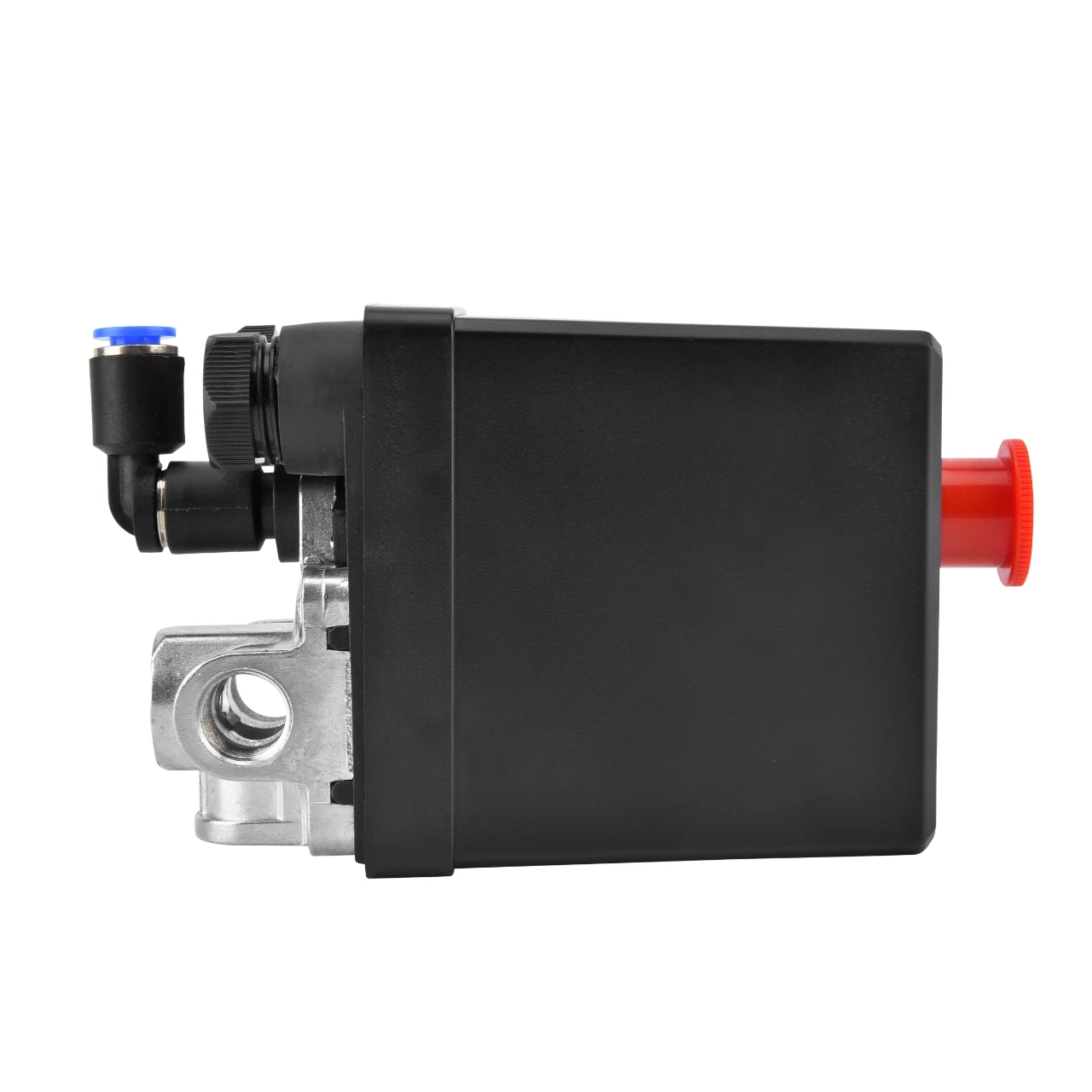 엘보우 퀵 플러그 180 ° 회전식 인터페이스 공기 압축기 압력 스위치 90-120psi 4포트 전기 공기 압축기 도구 액세서리