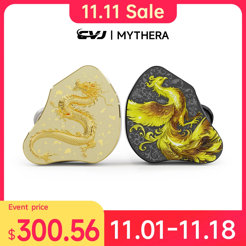 CVJ MYTHERA In-Ear Earphones 1DD+4BA+1 Knowles BA+1PD Treble Balanced Armature Hybrid Driver Hifi IEM 0.78mm Replaceable Cable