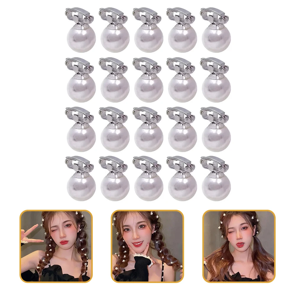 

Pearl Hair Clips Mini Pearl Pins Elegant Bride Headdress Hairpins Wedding Beach Party Pageants Adjustable Hairstyle Tool