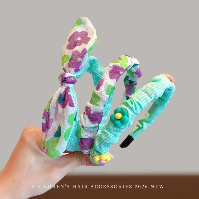 3 Teile/satz Kinder Nette Kaffee Farbe Cartoon Blume Haarbänder Headwears Mädchen Schöne Haar Hoop Stirnbänder Kinder Haar Zubehör – Detail 2