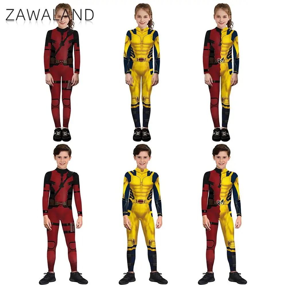 

Superhero Printed Bodysuit Wolverine Movie Cosplay Costume Halloween Carnival Party Outfit Rave Festival Jumpsuit Student Zentai