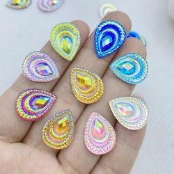 50Pcs New Lovely Mini Kawaii Peacock Tail Droplets Resin Scrapbook Diy Jewellery Hairpin Accessories Decorate Craft