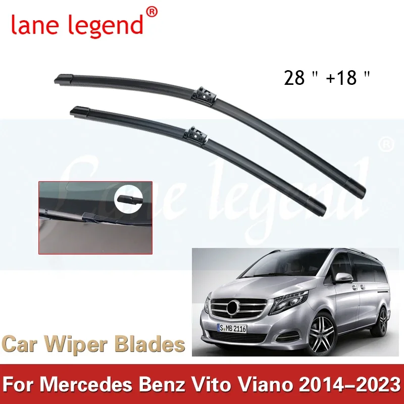 Car Wiper Blades for Mercedes Benz Vito Viano V Class 2014~2023 W447 Front Windscreen Wipers Car Accessories 2015 2016 2017 2018