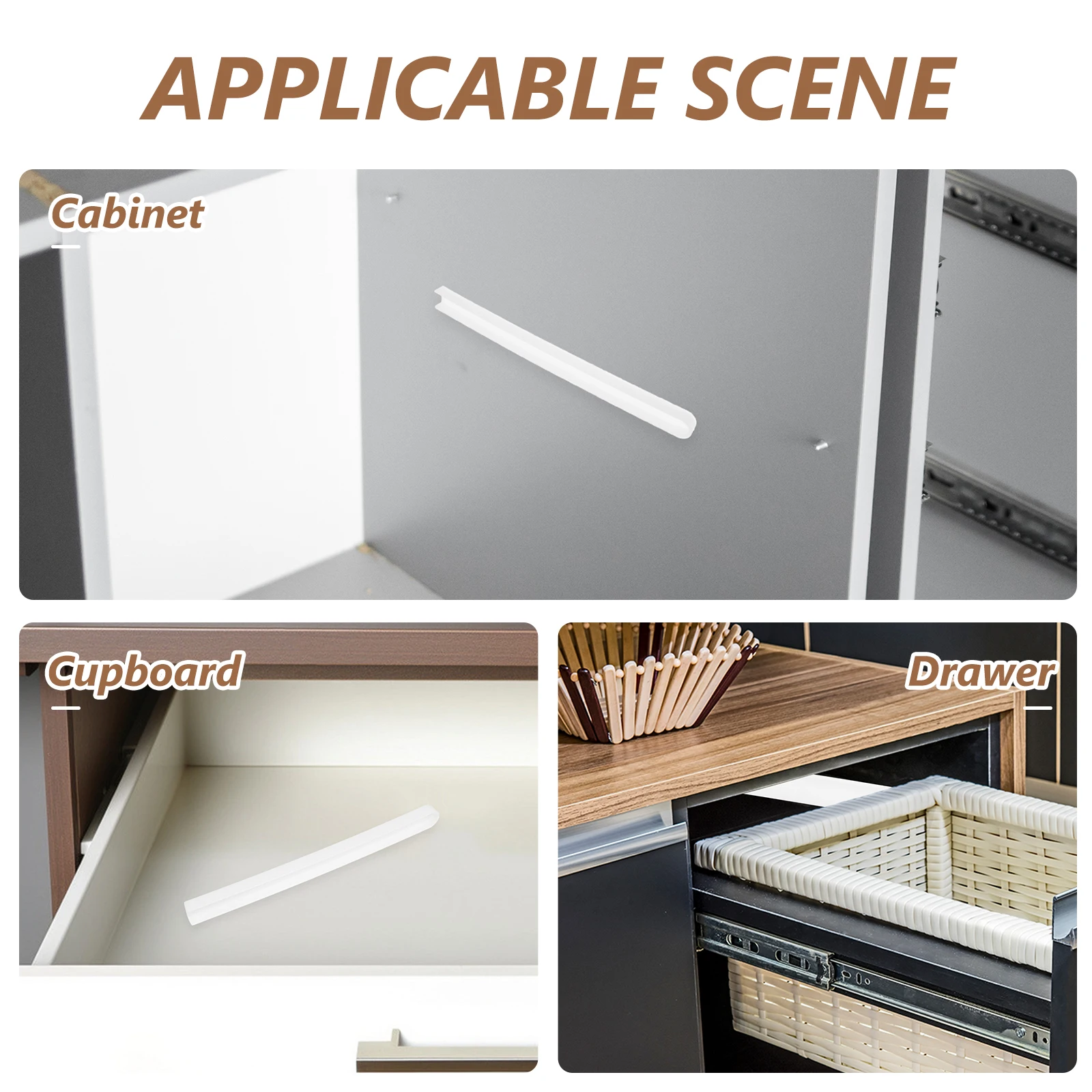 

2 Sets Heavy Duty Drawer Slides Plastic Guides Side Mount Cabinet Tracks Furniture Glides Wear Resistant Easy Install For