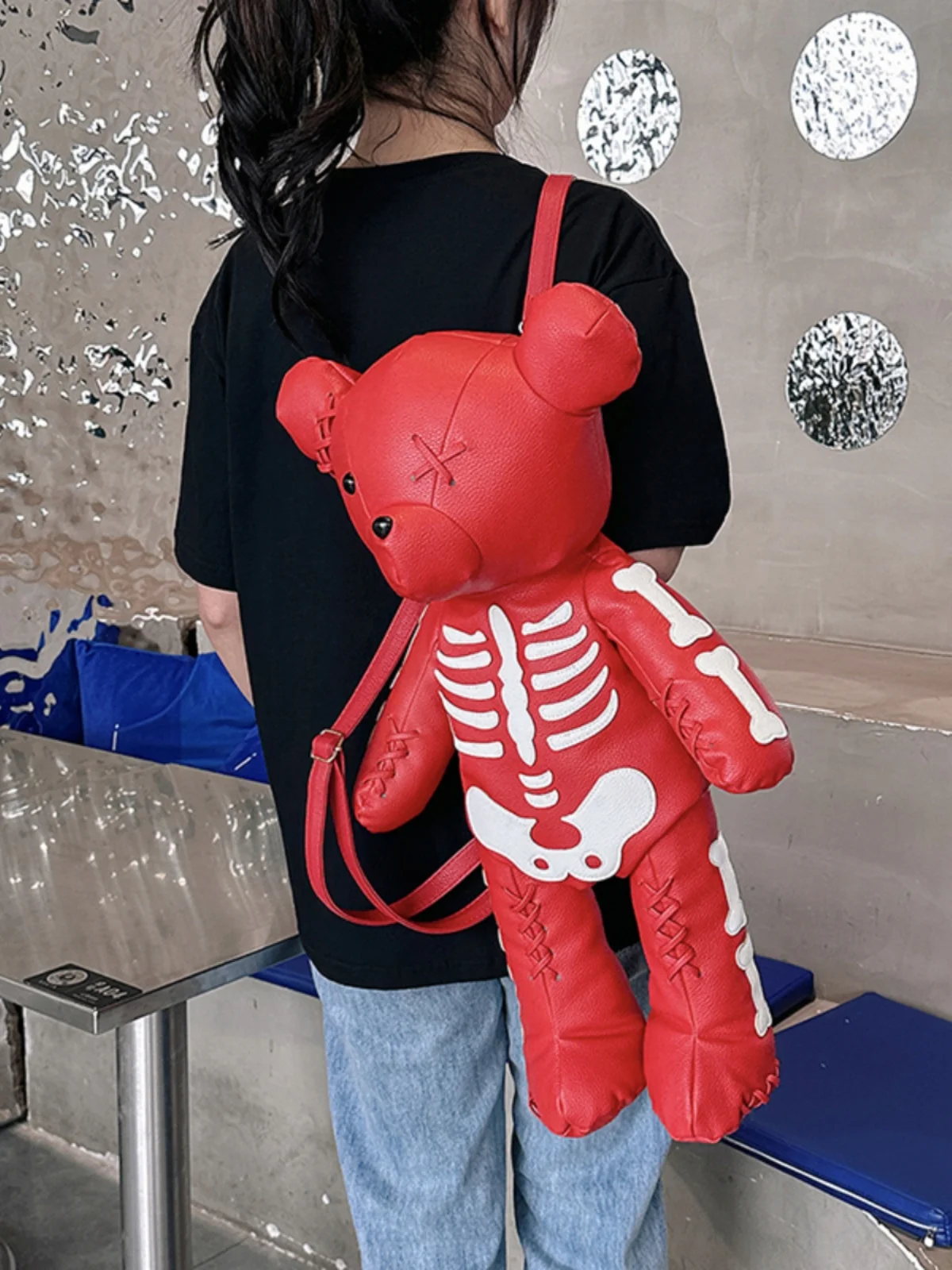 

Двойная сумка на плечо с милым медвежьим узором, новинка 2023, японский мультфильм, персональная сумка для путешествий для молодых женщин, одиночная двойная сумка 2108