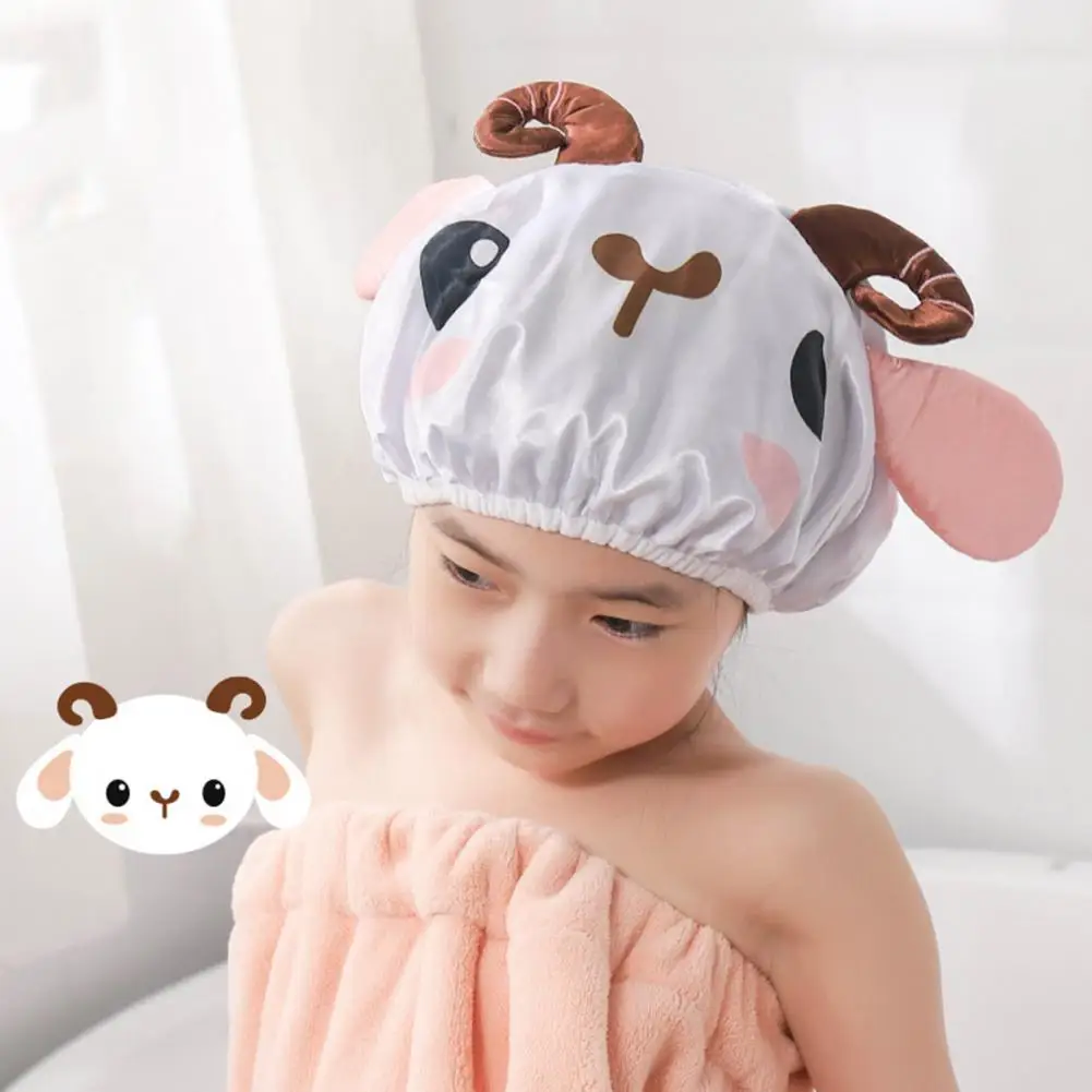 Prevent Wet Easy to Wear Nerdy Koala Cute Kids Bathing Hat Travel Supply