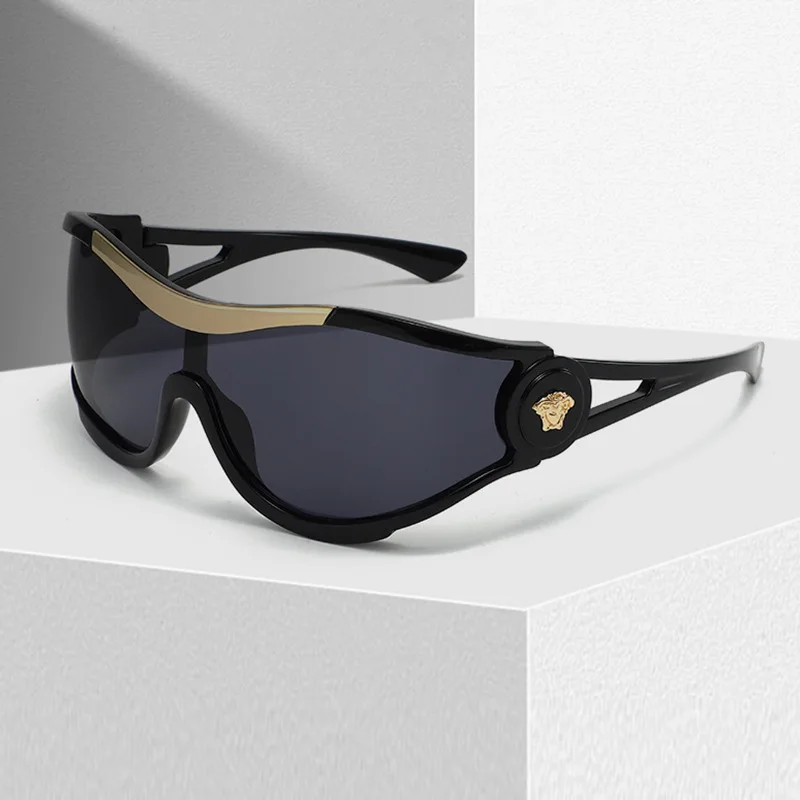 

New Business Sport Sunglasses - Lightweight Curved Anti-blue Light UV Integrated Lens, Unisex Outdoor Mountaineering and Driving