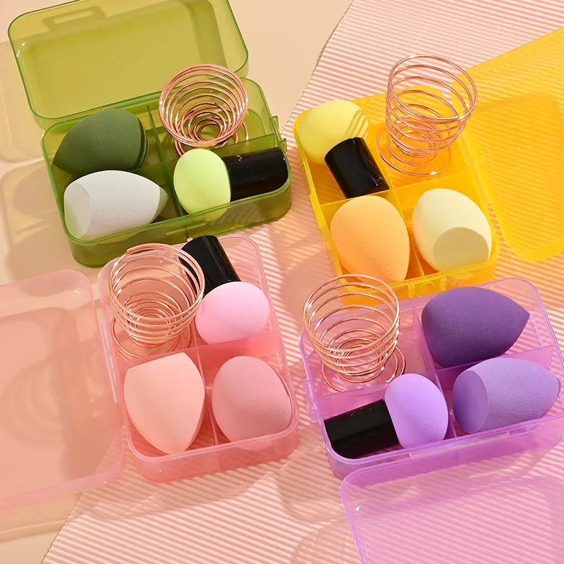 

4Pcs Makeup Sponge Blender Beauty Egg Soft Cosmetic Puff Foundation Sponges Powder Puffs Women Make Up Accessories Beauty Tools