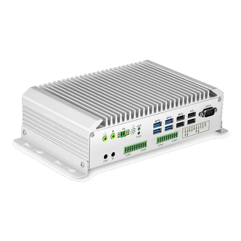 Fanless intel i5-6200U  CPU embedded   Industrial Computer mini box pc 2xLAN  6xRS485  10xCOM  8xUSB
