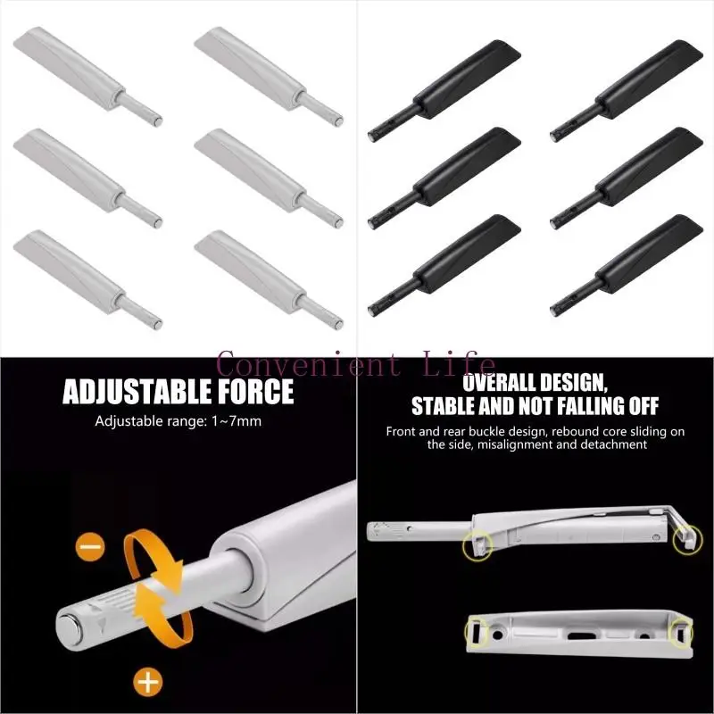 

L1EE 6pcs ящики Rebounders Touch Counk Open Latches Latches push to Open Buffer