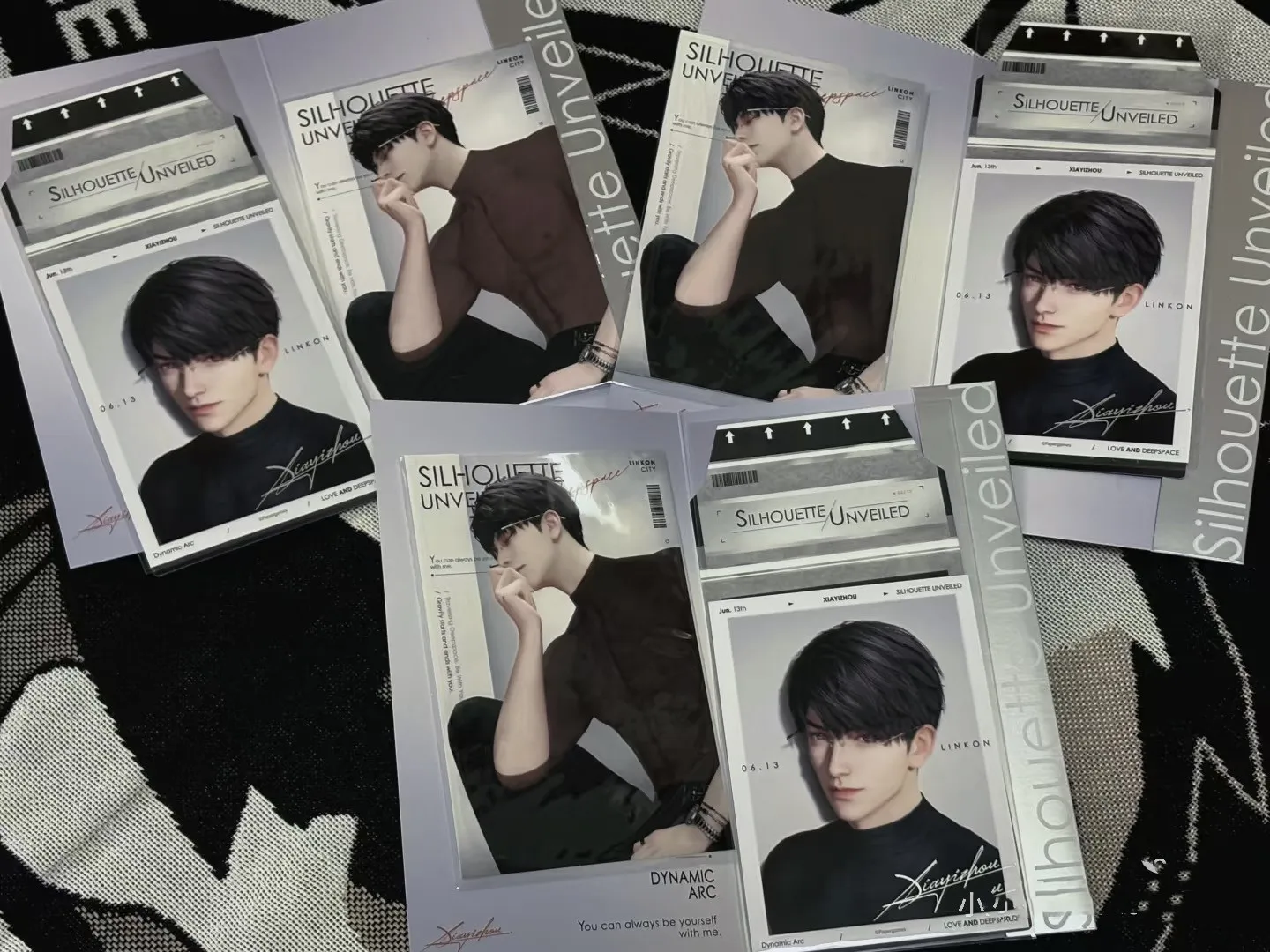 In Stock Official Love and Deepspace Rafayel Caleb Sylus Zayne Blazing Portrait  Photo Card Set Square  Badge Brooch Pins Anime
