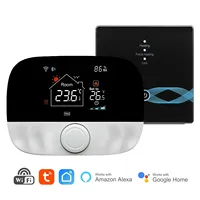 Gas Boiler Wireless Thermostat RF433 WiFi Tuya Smart Temperature Controller Receiver & Humidity Sensor with Alexa Google Yandex