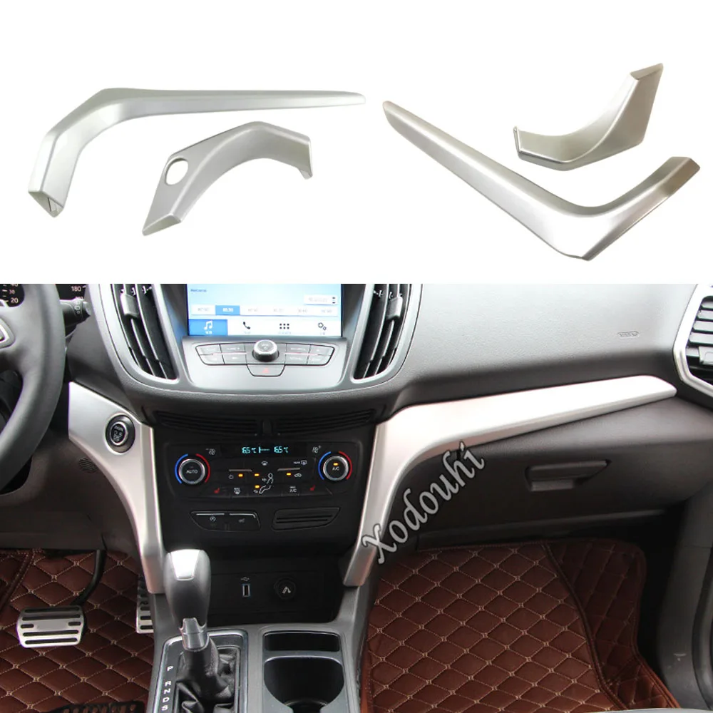 

For Ford Kuga Escape 2017 2018 2019 2020 Middle Console Central Control Navigation Air-condition Volume Switch Trim Frame 2PCs