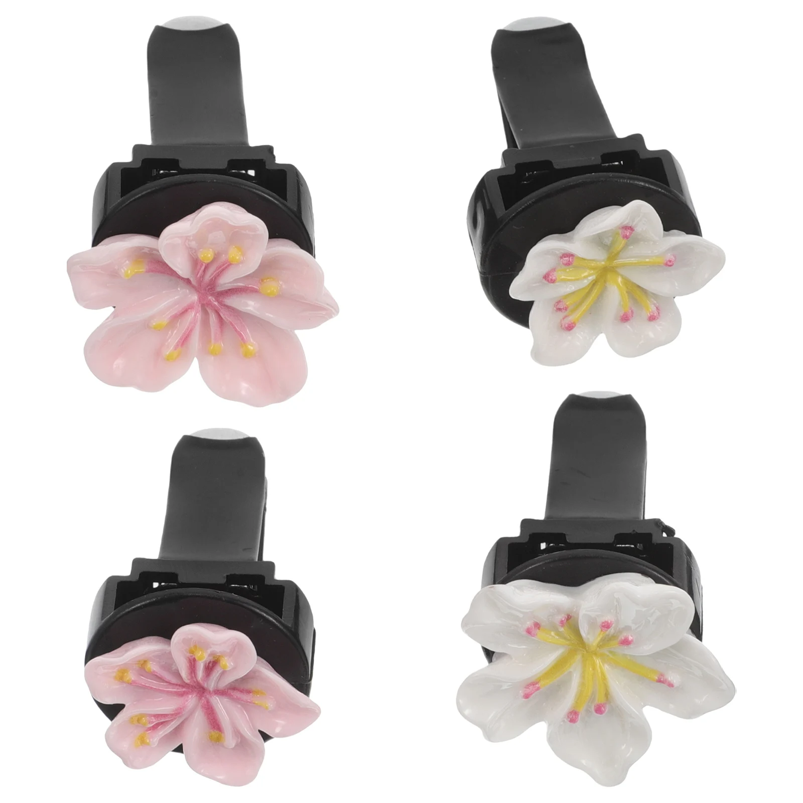 

4pcs Car Aromatherapy Clip Vent Flower Three Dimensional Air Conditioning Fragrance Diffuser Car Scent Ventile Accessories