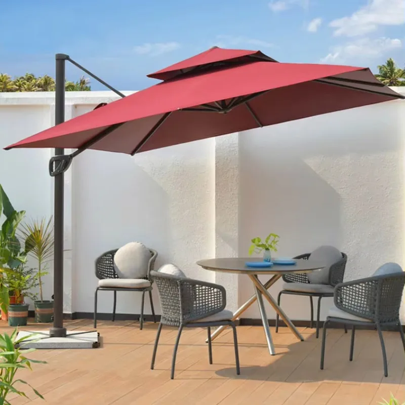 

Patio Umbrella Aluminum Garden Umbrella Windproof Hanging with Offset Large Cantilever for Outdoor Hotels Roman Umbrella