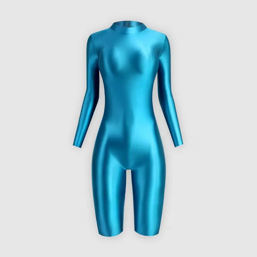 KNOW DREAM Smooth Glossy Shiny Close-fitting High Resilience Flexibility Sports Gymnastic sexy Jumpsuits