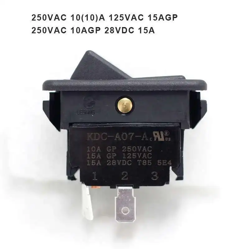 KDC-A07 Rocker 4 Pins 2 Positie OP OFC 10A 15A DPST Auto Boot Zwart KDC Tuimelschakelaar