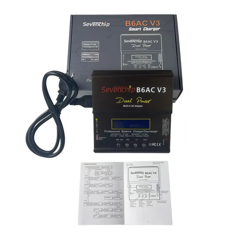 imax B6AC V3 80W Smart Digital Balance Charger For RC Helicopter Re-peak NiMH NiCD LiHV NiCd PB Li-ion Battery Charger
