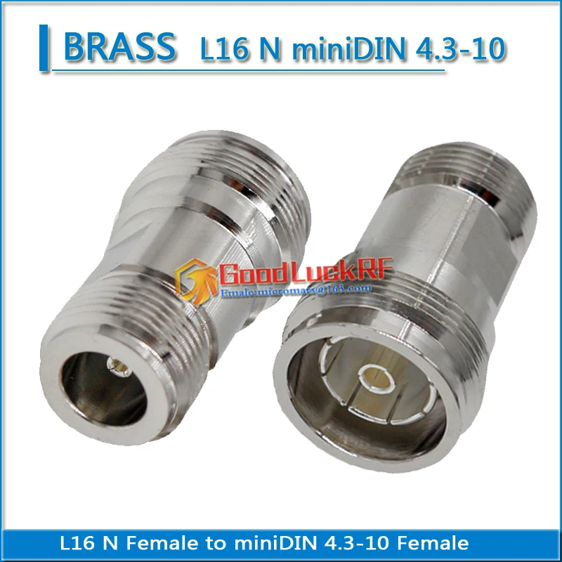 RRU miniDIN mini DIN 4.3-10 Male & Female to L16 N Female Male Plug Socket Straight Brass Coaxial 4310 RF Connector Adapters