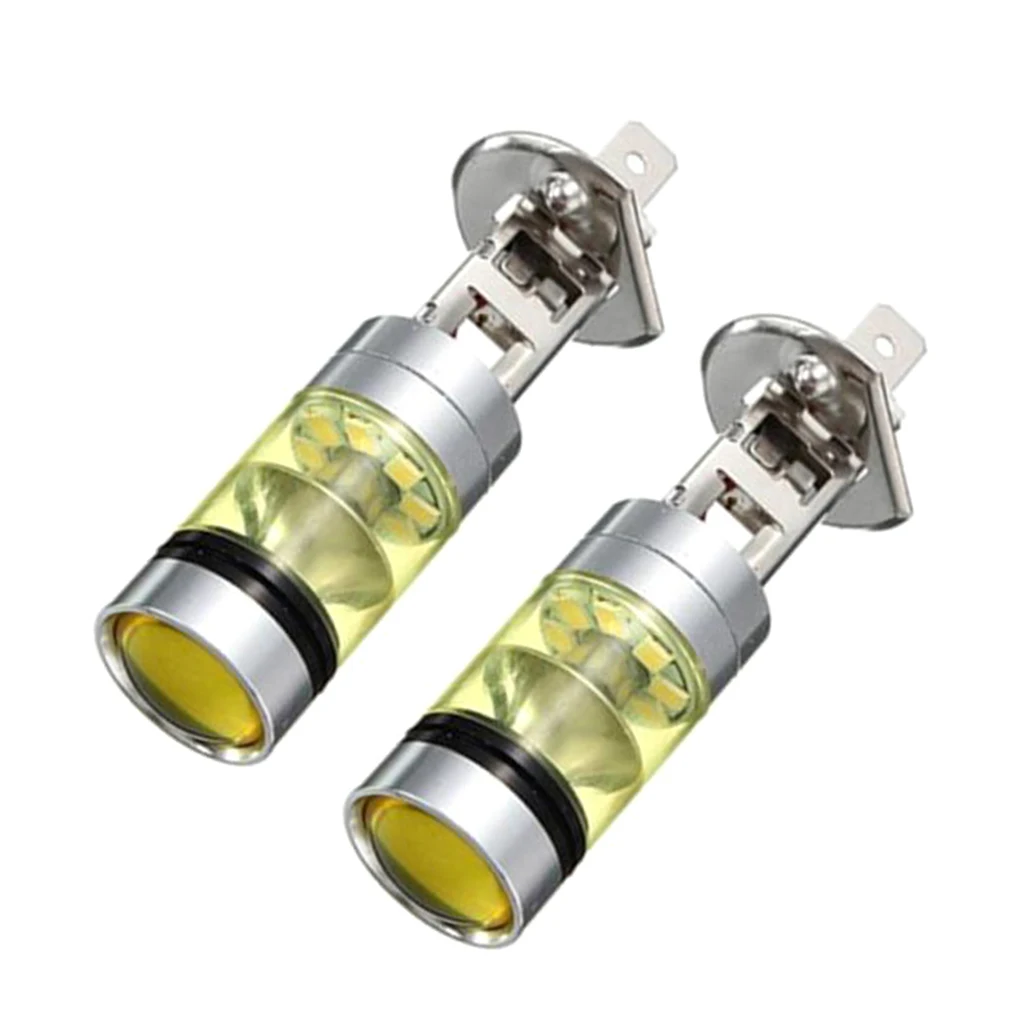 2x Replacement H YELLOW SMD Projector Fog Driving DRL Light Bulbs