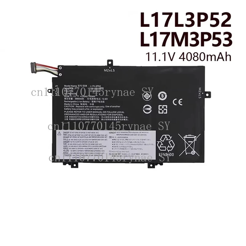 For lenovo l480 l580 l490 l14/15 gen1/2 tp00120a l17m3p53 battery