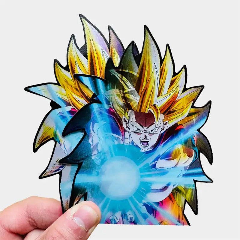 Dragon Ball Goku Super 2 Super 3 Anime Anime Figure Magic Stickers 3D Waterproof Decal for Car,Laptop,Refrigerator,Etc Kids Toys