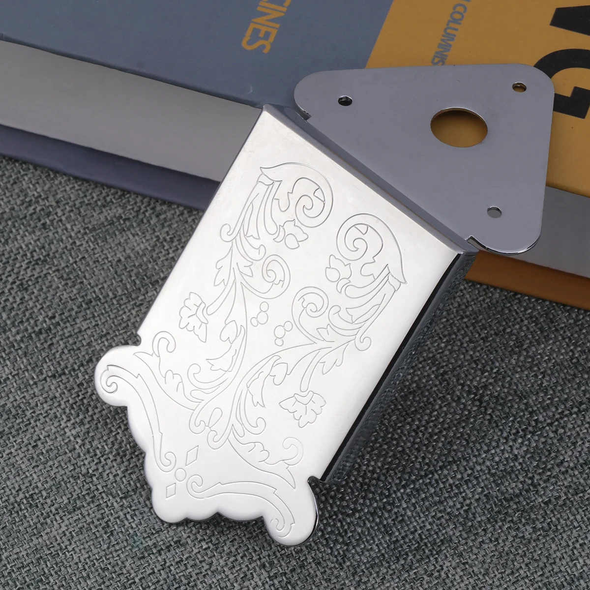 

8-String Mandolin Tailpiece Chrome Plated Removable Cover Shiny Instrument Decoration Replacement Part For Guitar Maker