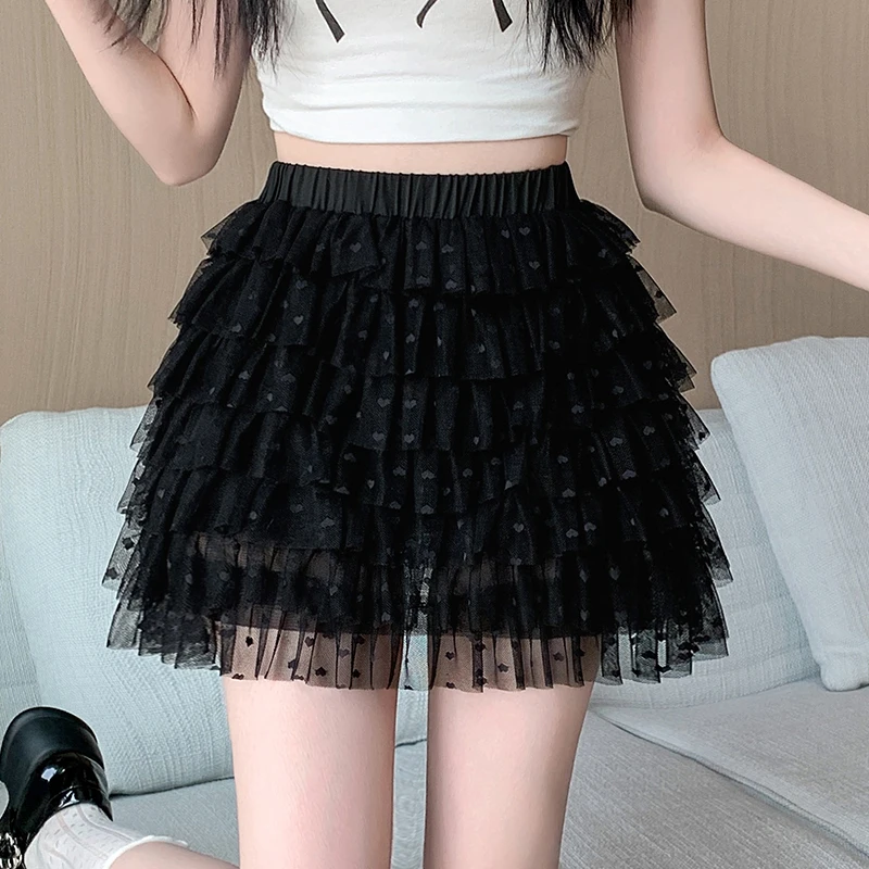 2025 nowe seksowne spódnice damskie z wysokim stanem letnia mini spódniczka Y2K koreański tenis student biała siatka taniec faldas odzież damska