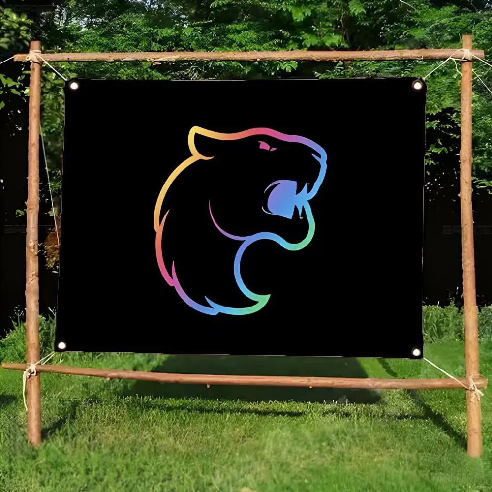 esports club F-FURIA Esports Flags Daily four ring borderless design indoor outdoor decor easy hang install