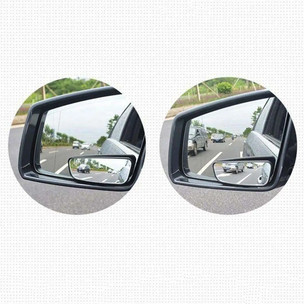 Mirror 360 Degree Car Accessories Blind Spot Mirror Rectangular Curved Mirror Car Reversing Auxiliary Mirror Wide Angle Mirror