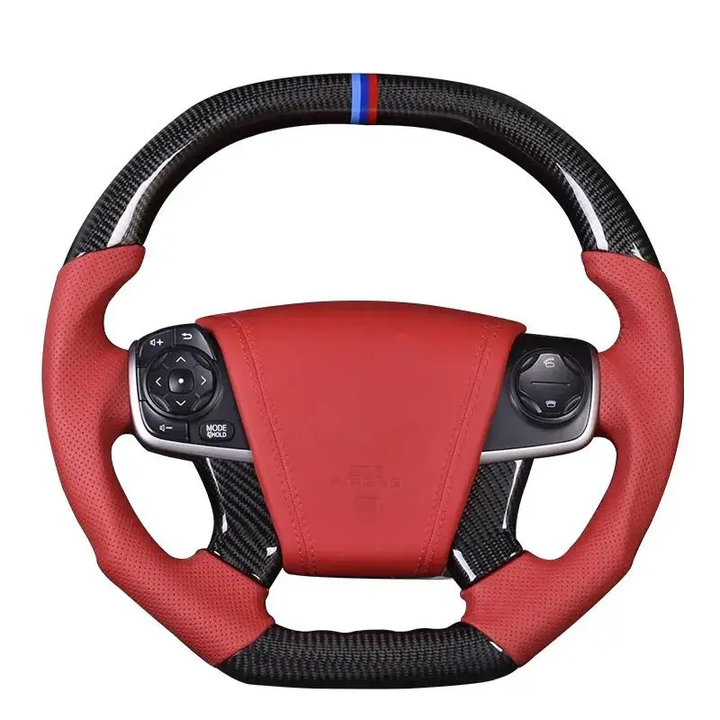 

Hot Selling Full Custom Leather Carbon Fiber Steering Wheel For Toyota Car