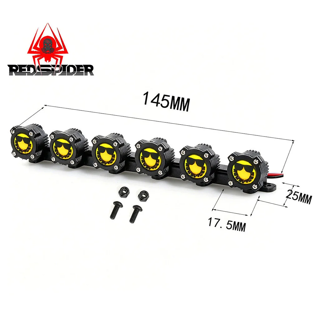 RS Dachleuchten Geisterkopf-Lampe Smiley-Gesichts-Licht für 1/10 1/8 RC Modellauto Crawler Modifikationszubehör – Detail 5
