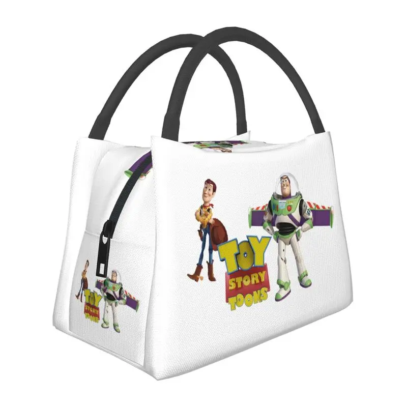 

Изолированные сумки для обеда Toy Story Buzz Lightyear для женщин, многоразовый термохолодильник, коробка для бенто, работа, путешествия