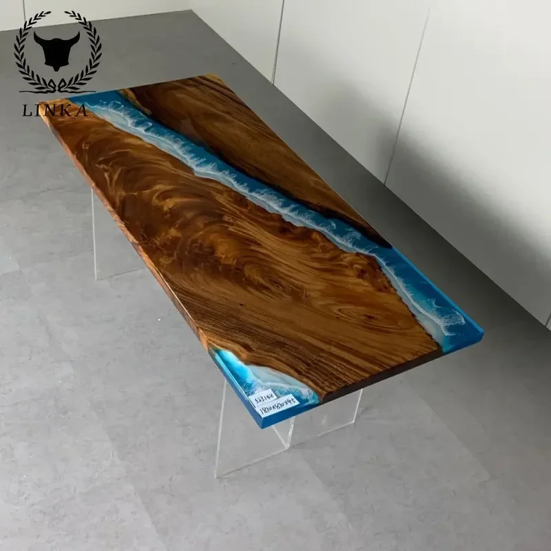 

Customized South American walnut Outdoor natural natural shape bar table top live edge wood slab dining desk chair bench