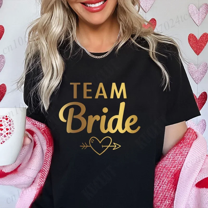 Camiseta de equipo de novia, camisetas de fiesta de boda para damas de honor, camisas de despedida de soltera, camisetas de despedida de soltera para niñas