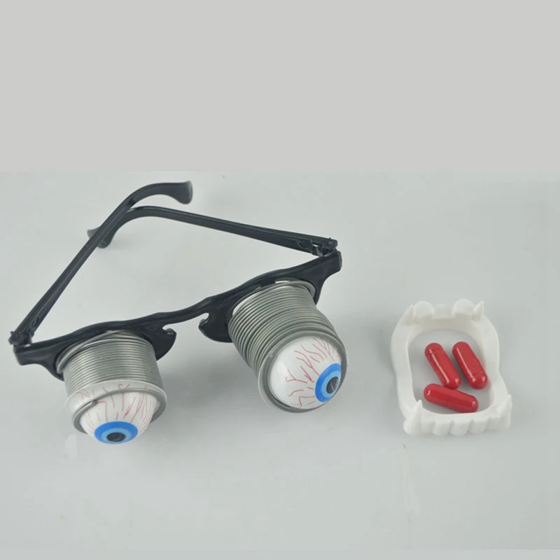 Halloween Popping Eyes Dropping Eyeball Glasses Horror Masquerade Scary Eyes Glasses Prank Joke Toy