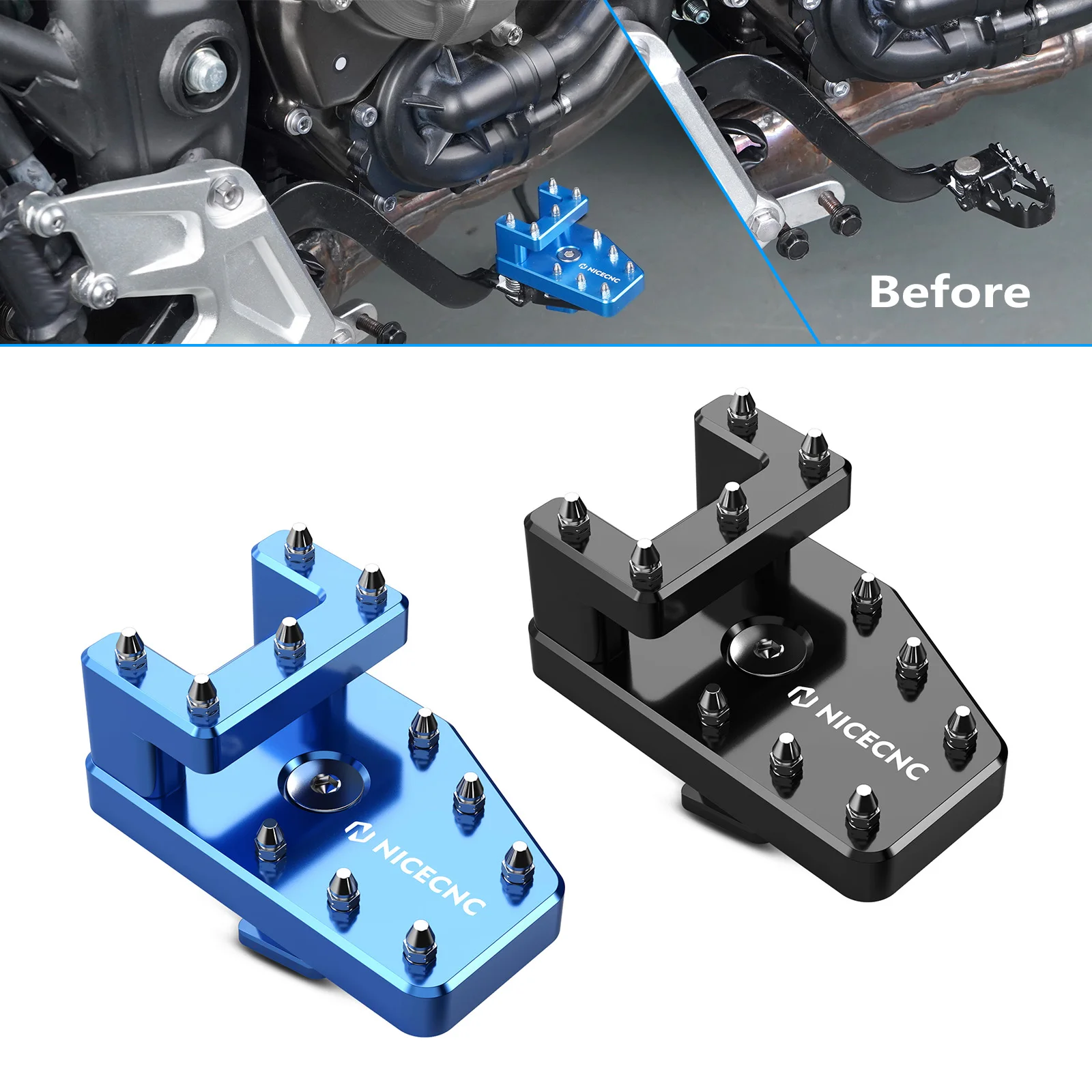 

For 2022-2024 Yamaha Tenere 700 World Raid Brake Lever Step Tip Dual Control Brake Lever Pedal Tip for Yamaha Tenere 700 2019-24