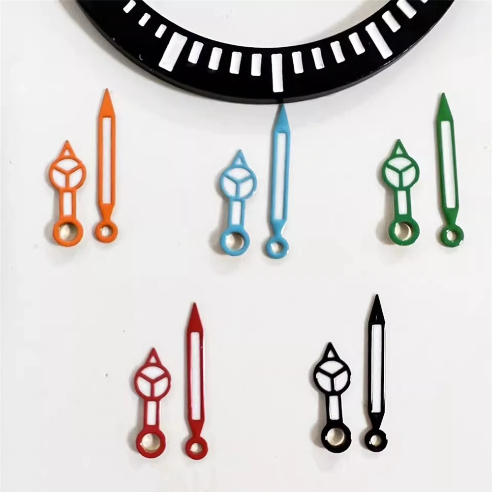 

Red/Black/Green/Blue/Orange Watch Hands Green Luminous Pointers GMT Hands NH35, for NH35 NH36 Mechanical Movement Accessories