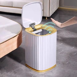 Smart Sensor Trash Can For Kitchen Bathroom Living Room Toilet Automatic Induction Waterproof Trash Bin with Lid 7/10/12L