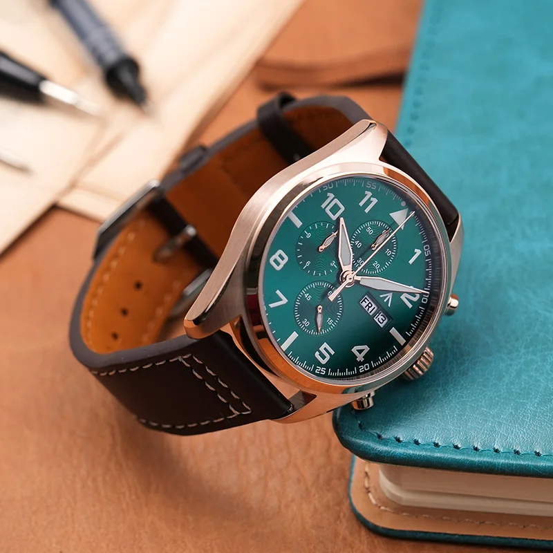 Militado-Reloj de pulsera luminoso ML04, cronógrafo de acero inoxidable 316L, BGW9, cristal de zafiro con cúpula, 39mm