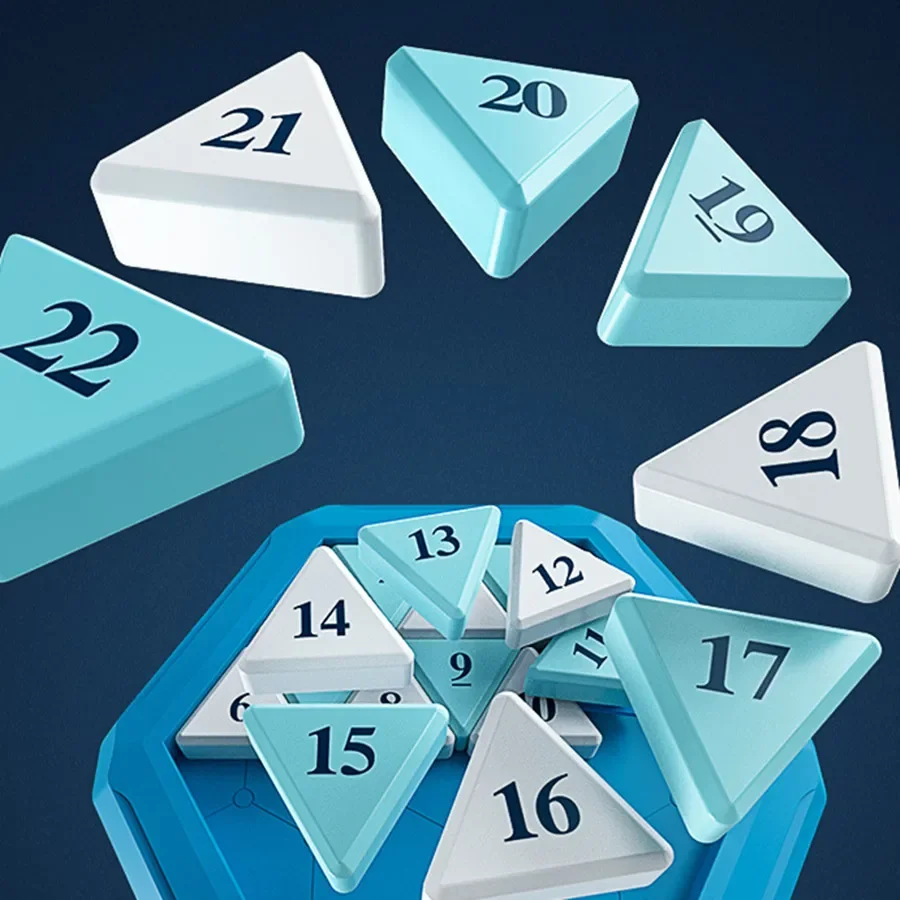 Qiyi Klotski Hexagon Number Sliding Klotski Game Magic Cube Magnetic Puzzle Toys For Family Playing Number Sliding