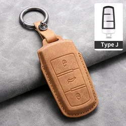 Car Key Cover for Volkswagen VW CC Passat B6 B7 Passat 3C CC Maogotan R36 B5 B7L Leather Car Key Case Cover